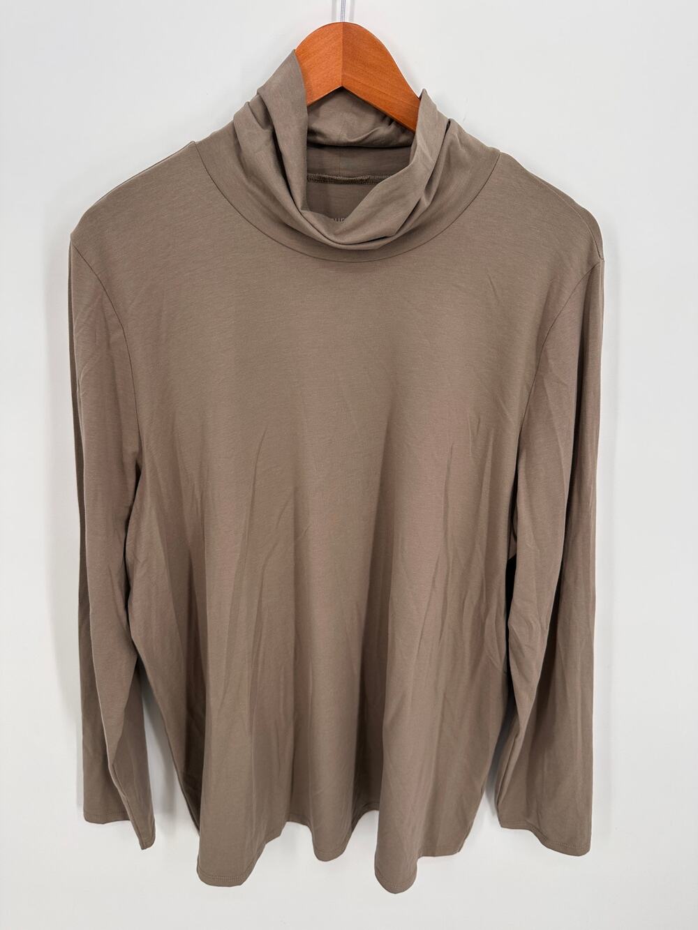 J. JILL Pure Jill Relaxed Turtleneck in Taupe Brown // XL